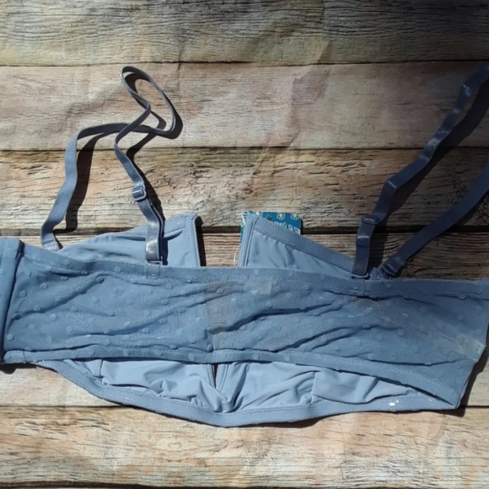 Free People‎ Sierra Wireless Convertible Bandeau Bralette Blue